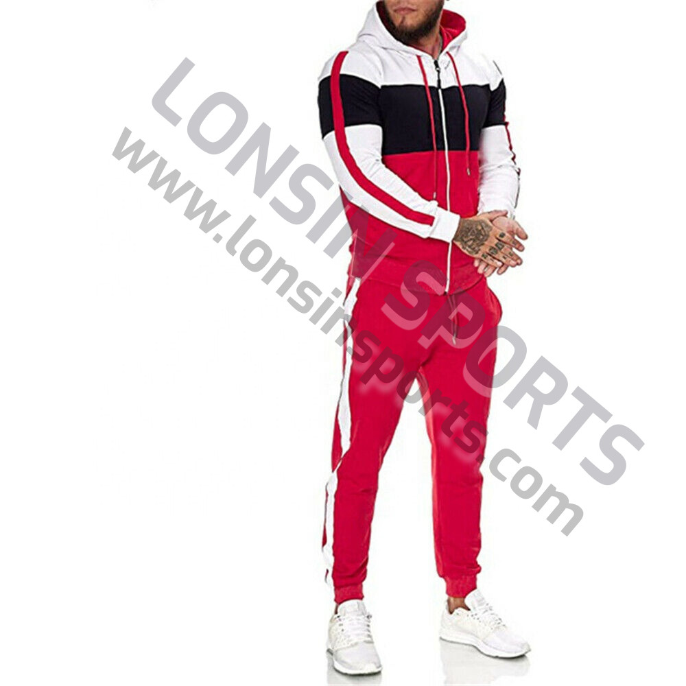 Men Jogger Tracksuit 2 Piece Casual Pants Hoodie Jacket Sweatsuit Hip Hop Sets 
